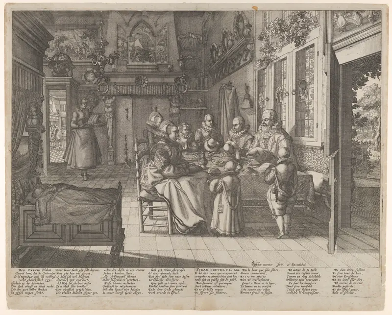 A Family Saying Grace Wall Art by Claes Jansz. Visscher - High-Resolution Digital Print