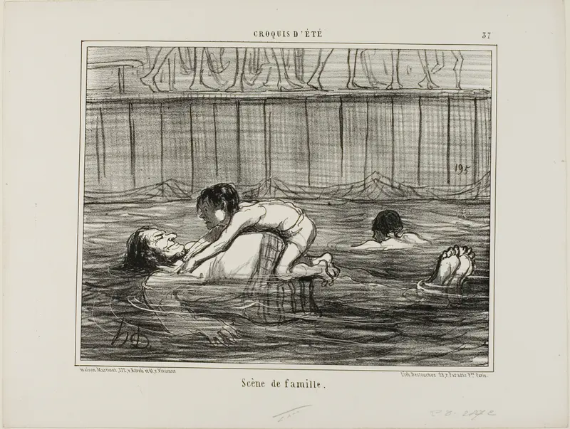 A Family Scene, plate 37 from Croquis D'été