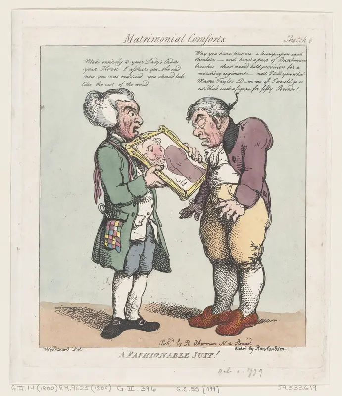 A Fashionable Suit Wall Art by Thomas Rowlandson - High-Resolution Digital Print
