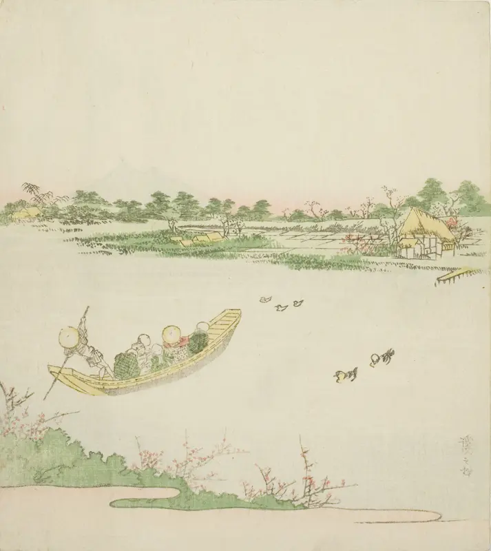 A Ferryboat Crossing the Sumida River