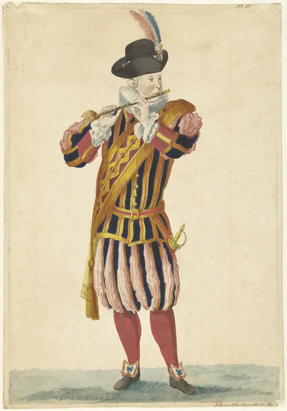A Fifer from the Cent Suisses Wall Art by Isaac Lodewijk la Fargue van Nieuwland - High-Resolution Digital Print