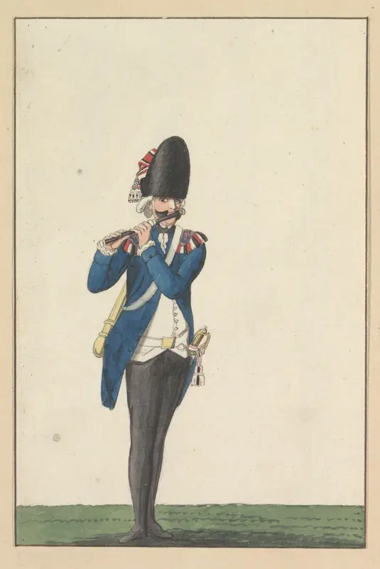 A fifer of the Society for the Benefit of the Militia in Amsterdam, 1787 Wall Art by anonymous - High-Resolution Digital Print
