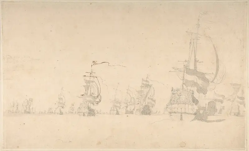 A Fleet Wall Art by Willem van de Velde II - High-Resolution Digital Print