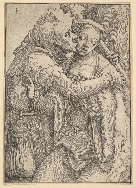 A Fool and a Woman Wall Art by Lucas van Leyden - High-Resolution Digital Print