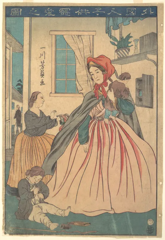 A Foreigner Enjoying Her Children