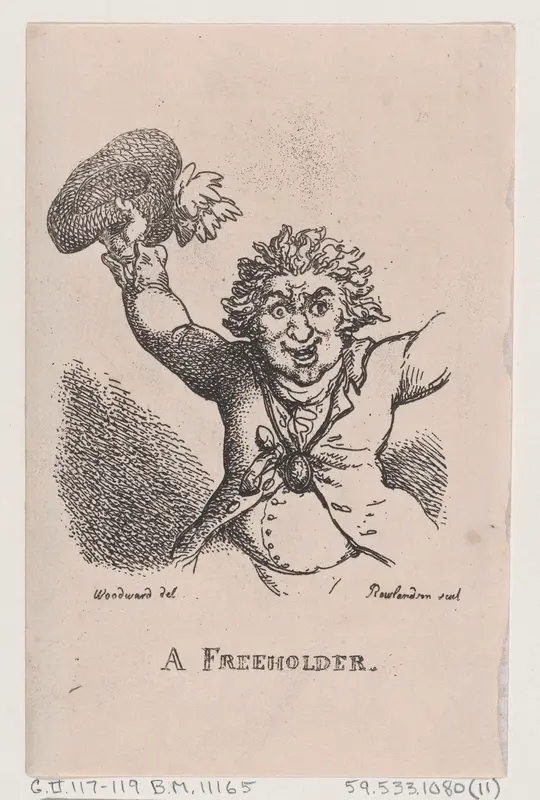 A Freeholder Wall Art by Thomas Rowlandson - High-Resolution Digital Print