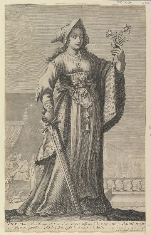 A French Christian Woman (Une Dame Chrétienne et Française) Wall Art by Gilles Rousselet - High-Resolution Digital Print