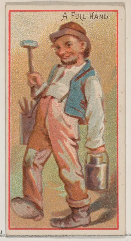 A Full Hand, from the Jokes series (N87) for Duke brand cigarettes Wall Art by W. Duke, Sons & Co. - High-Resolution Digital Print