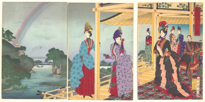 A Garden Refreshed by the Passing Rain  (Ukasentei no zu)