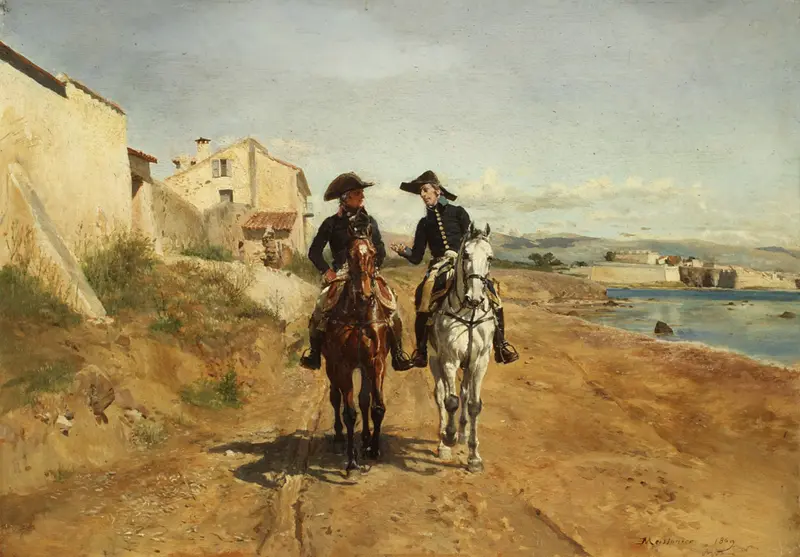 A General and His Aide-de-camp Wall Art by Ernest Meissonier - High-Resolution Digital Print