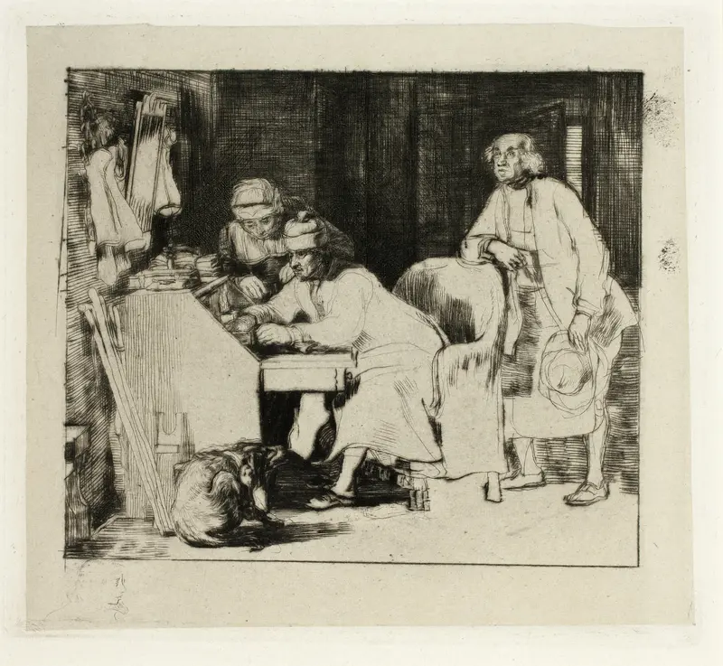 A Gentleman at his Desk Wall Art by David Wilkie - High-Resolution Digital Print