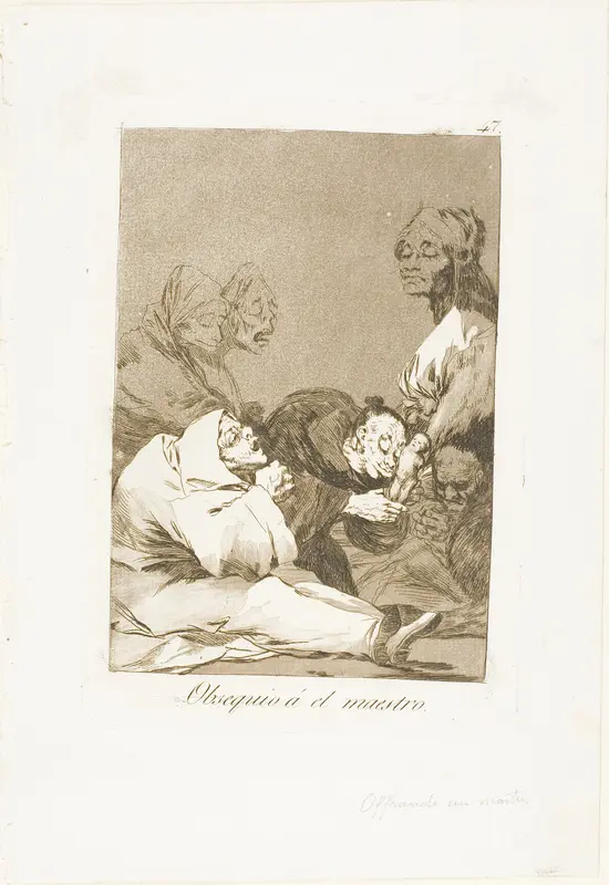 A Gift for the Master, plate 47 from Los Caprichos