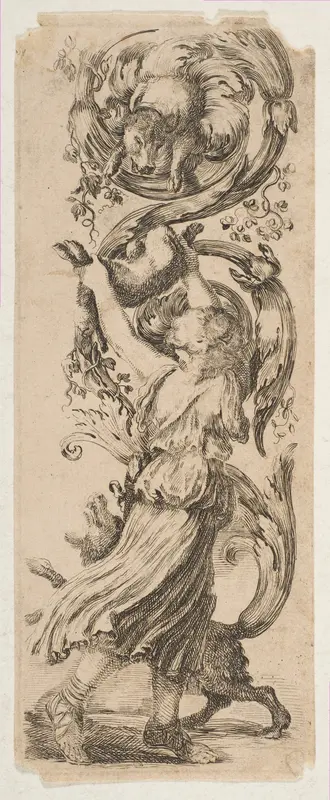 A Girl Holding a Hare Wall Art by Stefano della Bella - High-Resolution Digital Print