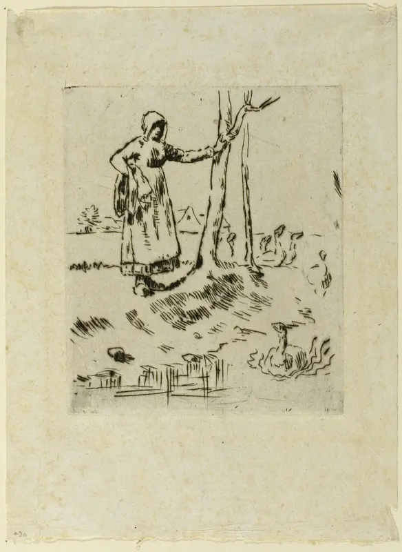 A Girl Minding Geese