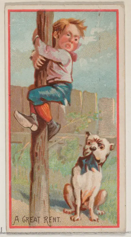 A Great Rent, from the Jokes series (N87) for Duke brand cigarettes Wall Art by W. Duke, Sons & Co. - High-Resolution Digital Print