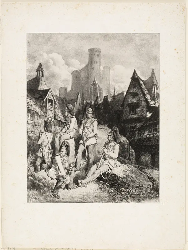 A Group of Austrian Guards Wall Art by Gustave Doré - High-Resolution Digital Print