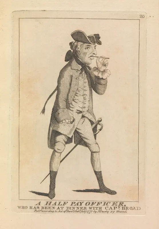 A Half Pay Officer Who Has Been at Dinner with Captain Broad Wall Art by Matthias Darly - High-Resolution Digital Print