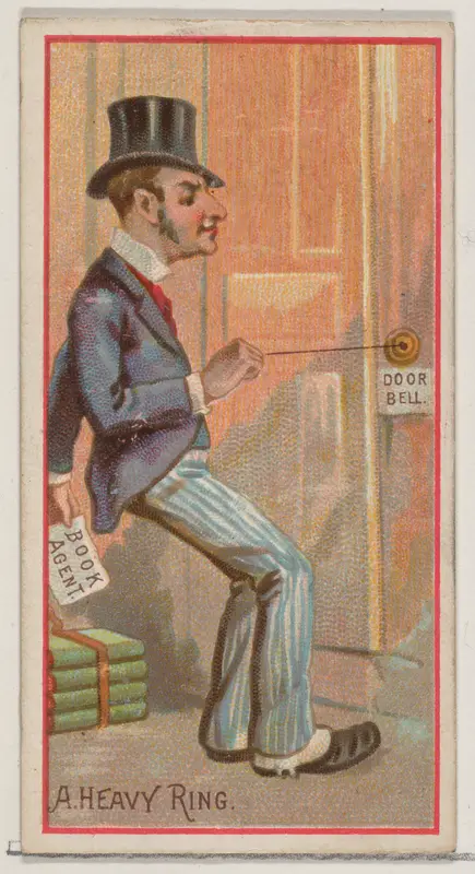 A Heavy Ring, from the Jokes series (N87) for Duke brand cigarettes Wall Art by W. Duke, Sons & Co. - High-Resolution Digital Print