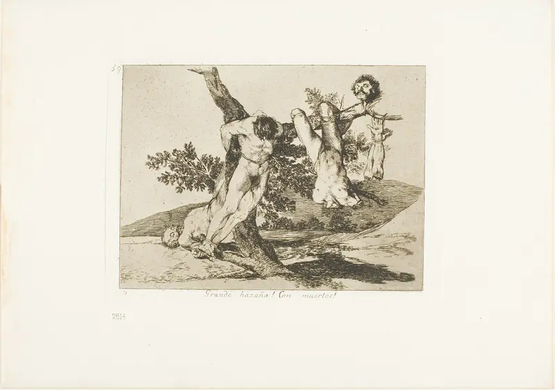 A Heroic Feat! With Dead Men!, plate 39 from The Disasters of War