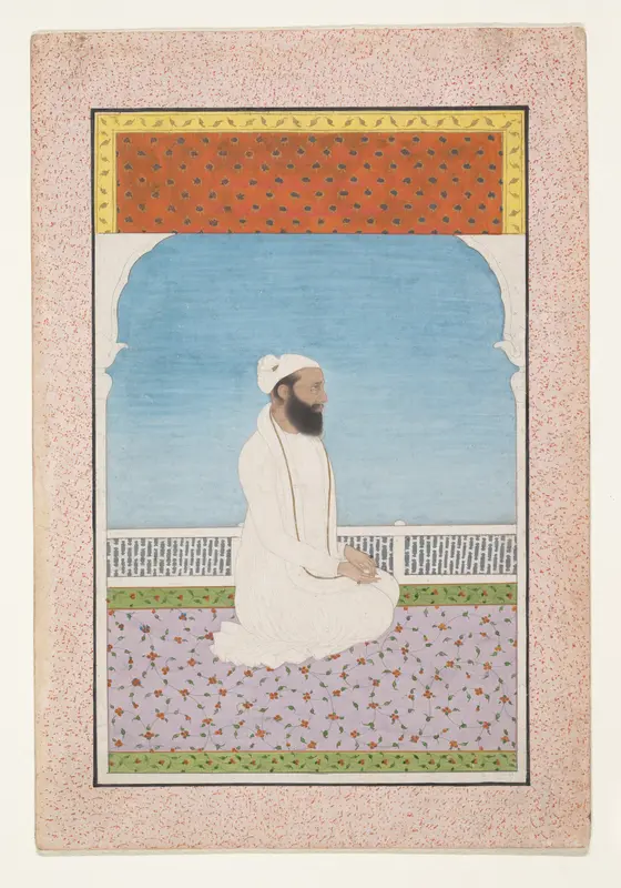 A Holy Man Seated on a Terrace Wall Art by Unknown - High-Resolution Digital Print