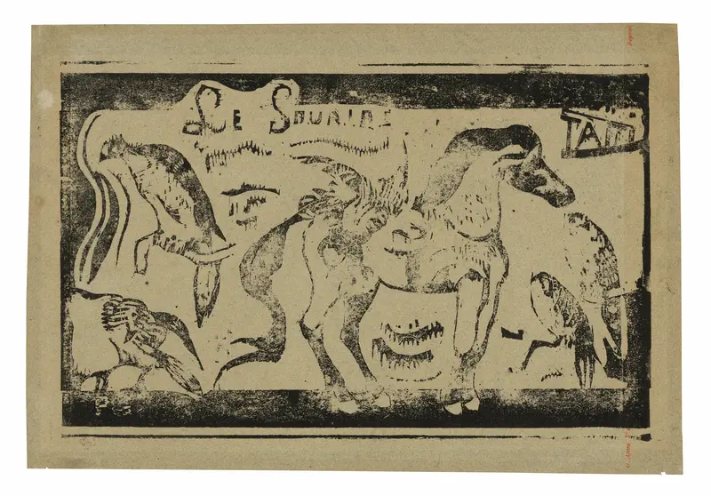 A Horse and Birds, headpiece for Le sourire