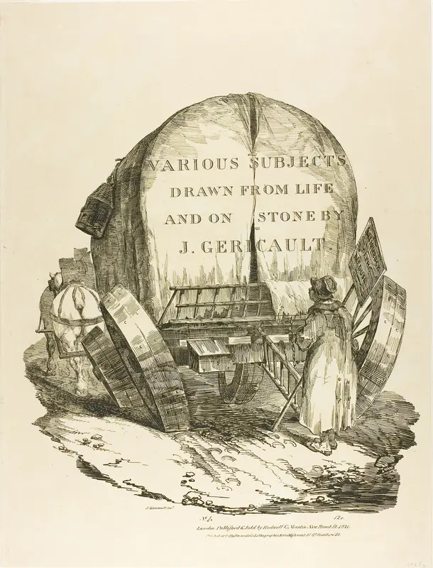 A Horse-Drawn Wagon, Title Page for Various Subjects Drawn from Life and on Stone (The English Suite)