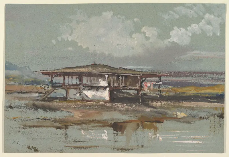 A House in Turkey Wall Art by Alexandre-Gabriel Decamps - High-Resolution Digital Print