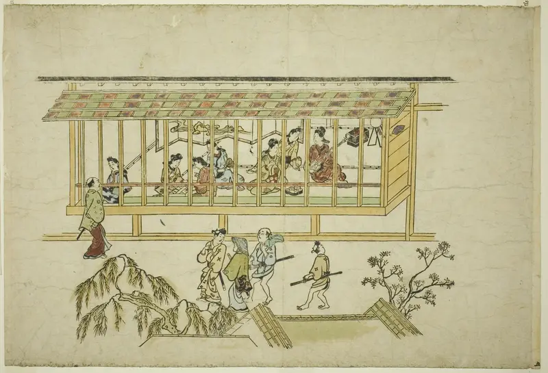 A House of Courtesans, from the series "The Appearance of Yoshiwara (Yoshiwara no tei)"
