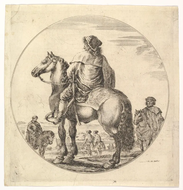 A Hungarian Cavalier Wall Art by Stefano della Bella - High-Resolution Digital Print