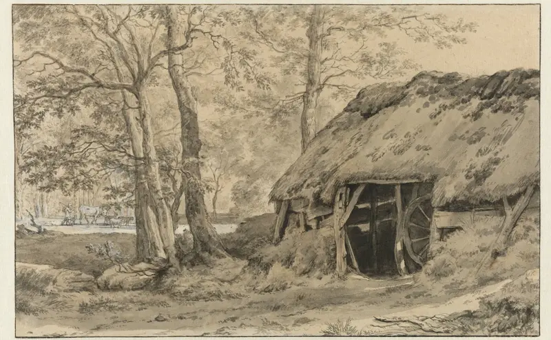 A Hut or Sheep Pen in the Woods Wall Art by Adriaen van de Velde - High-Resolution Digital Print