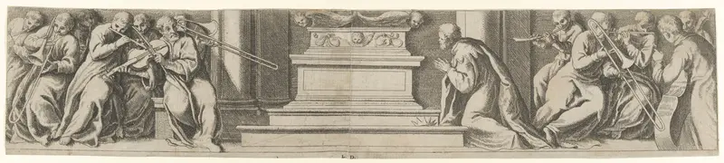 A King Kneeling Before an Altar Wall Art by Léon Davent - High-Resolution Digital Print