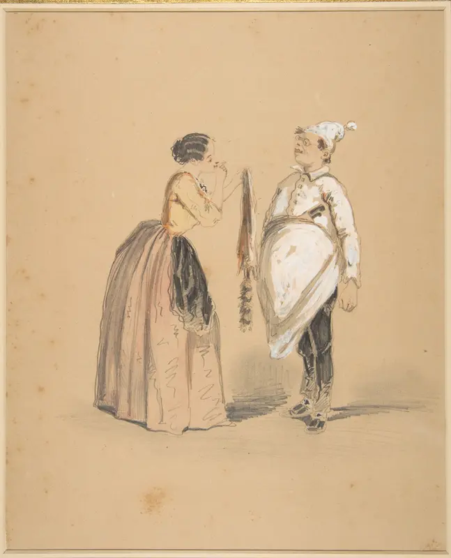 A Lady and Her Cook Wall Art by Anonymous, French, 19th century - High-Resolution Digital Print