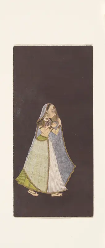 A Lady Walking at Night Holding an Oil Lamp Wall Art by Unknown - High-Resolution Digital Print