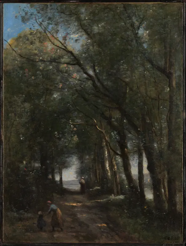 A Lane through the Trees Wall Art by Camille Corot - High-Resolution Digital Print