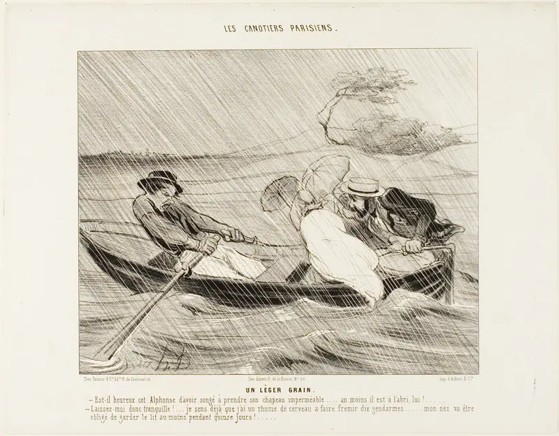 A Light Squall (Un leger grain), plate 8 from The Parisian Boaters (Les canotiers Parisiens)