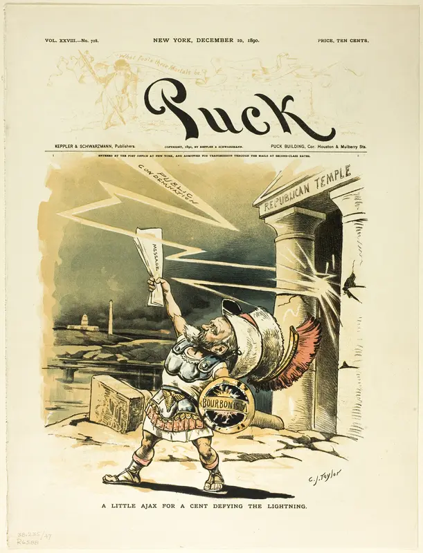 A Little Ajax for a Cent Defying the Lightning, from Puck