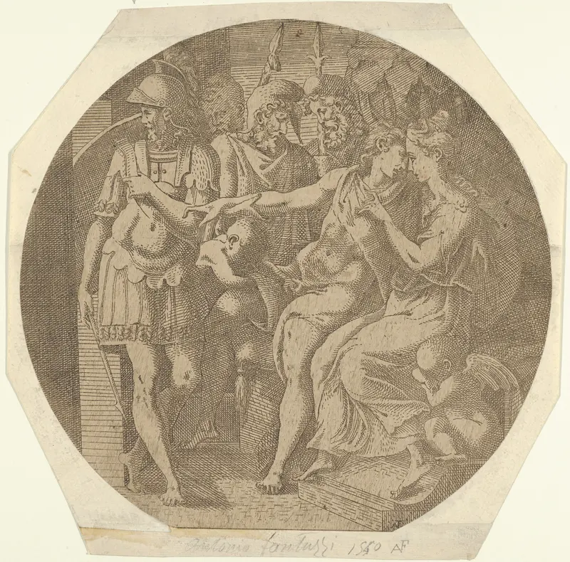 A Man Saying his Farewells to a Woman