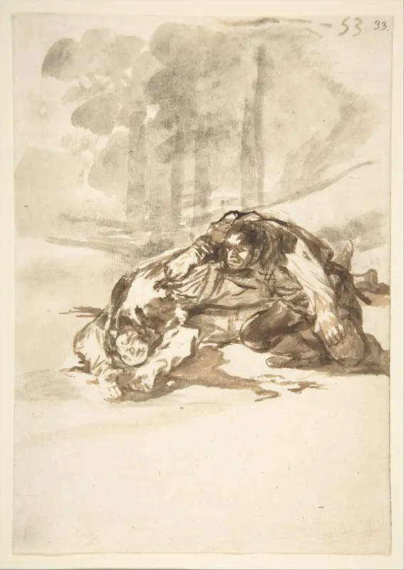 A man stabbing another; folio 53 from the "Images of Spain" Album (F)