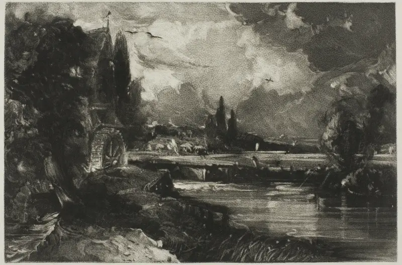 A Mill, from English Landscape Wall Art by David Lucas - High-Resolution Digital Print