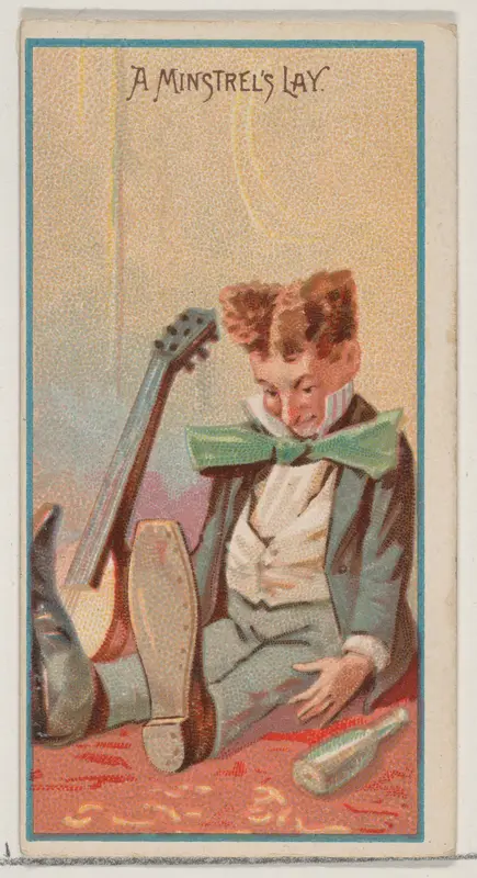 A Minstrel's Lay, from the Jokes series (N87) for Duke brand cigarettes Wall Art by W. Duke, Sons & Co. - High-Resolution Digital Print