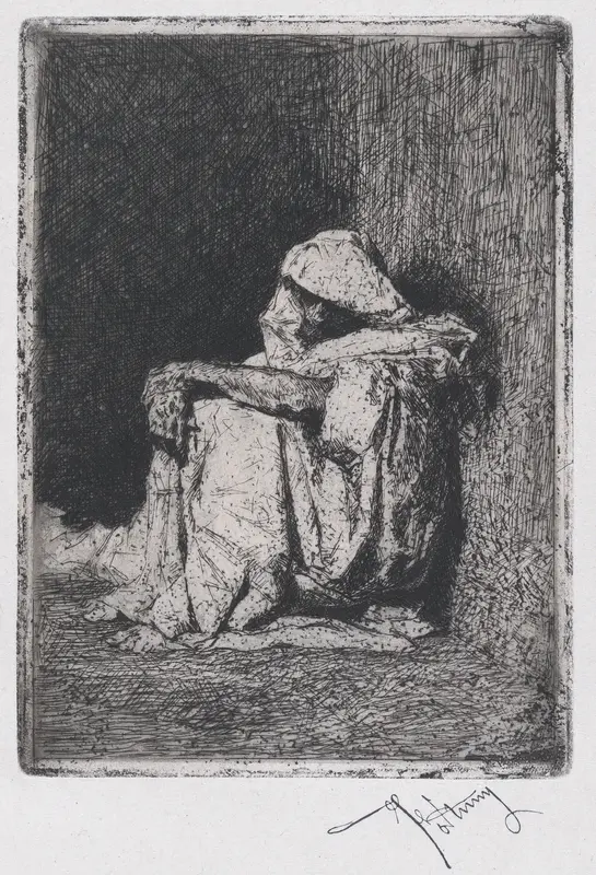 A Moroccan man seated on the ground Wall Art by Mariano Fortuny, 1838–1874 - High-Resolution Digital Print