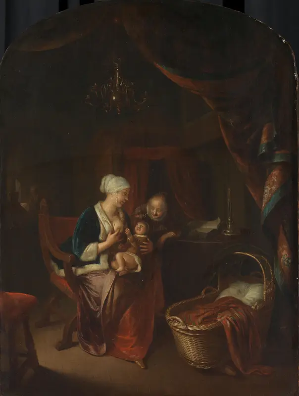 A Mother giving her Child the Breast Wall Art by Unknown - High-Resolution Digital Print