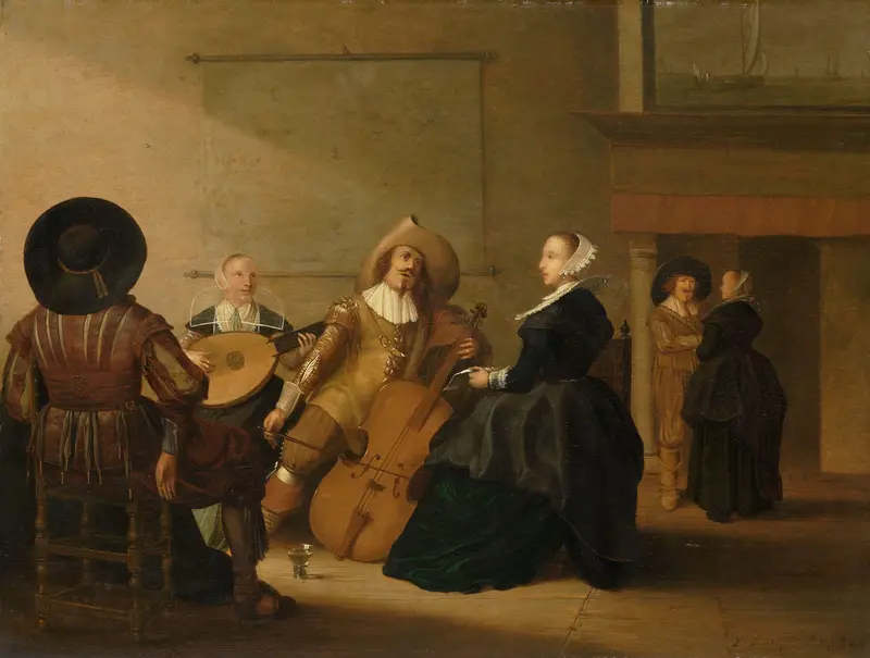 A Musical Company in an Interior Wall Art by Unknown - High-Resolution Digital Print