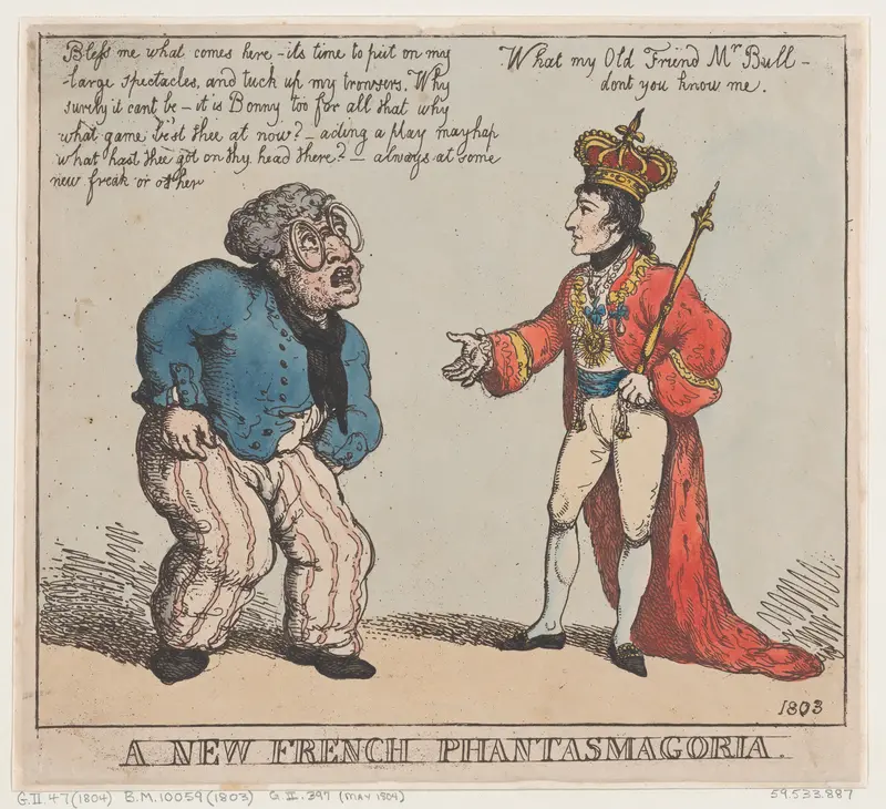 A New French Phantasmagoria Wall Art by Thomas Rowlandson - High-Resolution Digital Print