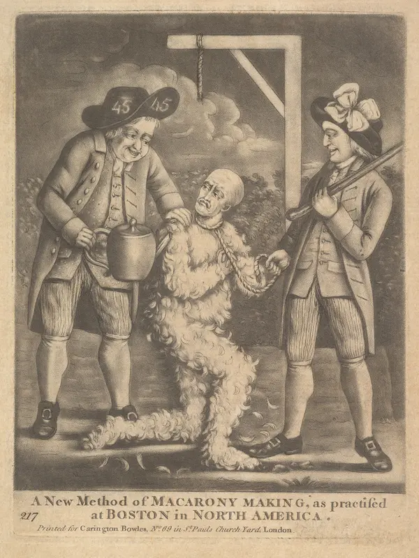 A New Method of Macarony Making as Practised at Boston in North America Wall Art by Anonymous, British, late 18th century - High-Resolution Digital Print