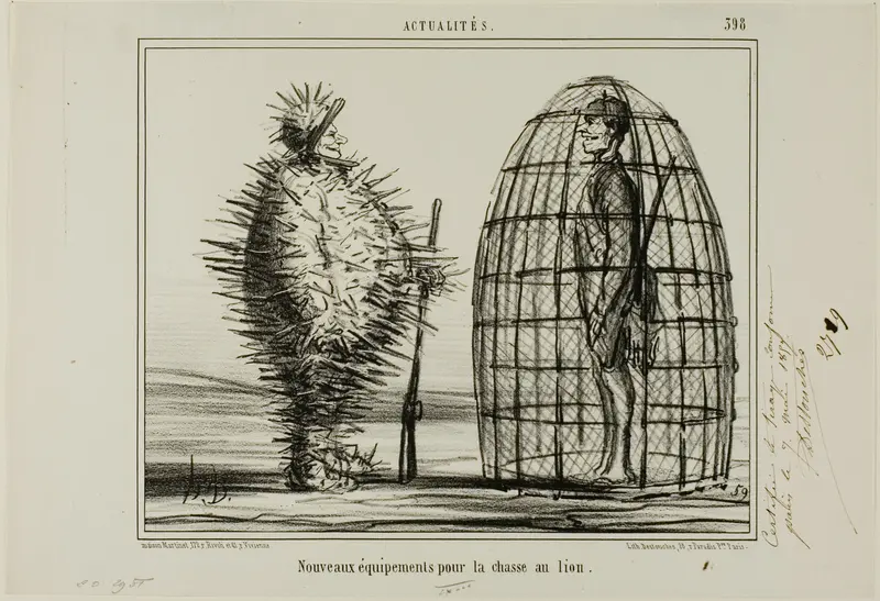 A New Outfit for the Lion's Hunt, plate 395 from Actualités