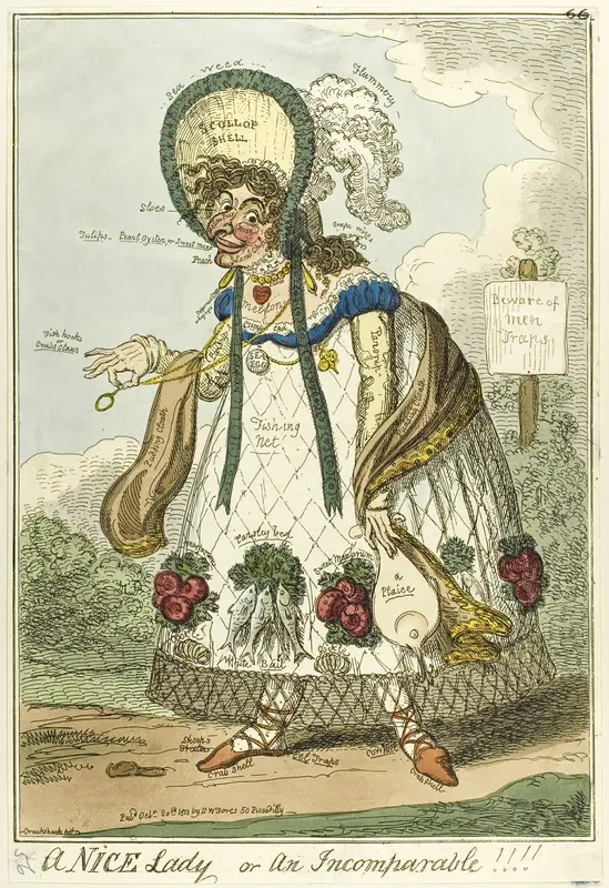 A Nice Lady or an Incomparable!!!! Wall Art by George Cruikshank - High-Resolution Digital Print