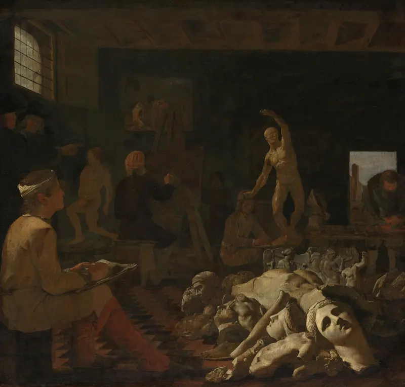 A Painter’s Studio Wall Art by Michael Sweerts - High-Resolution Digital Print