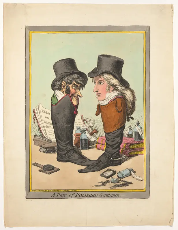A Pair of Polished Gentlemen Wall Art by James Gillray - High-Resolution Digital Print