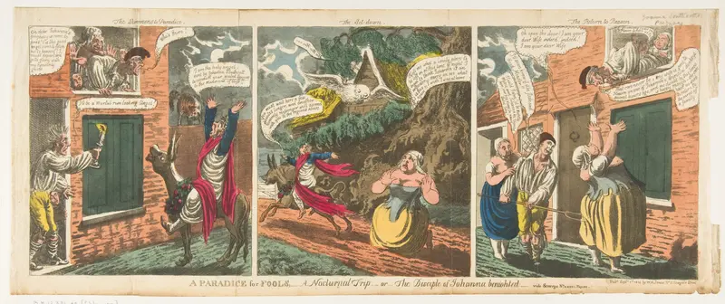 A Paradice [sic] for Fools–A Nocturnal Trip–or–The Disciple of Johanna benighted–vided Scourge No. XXXVI, page 510 Wall Art by Charles Williams - High-Resolution Digital Print